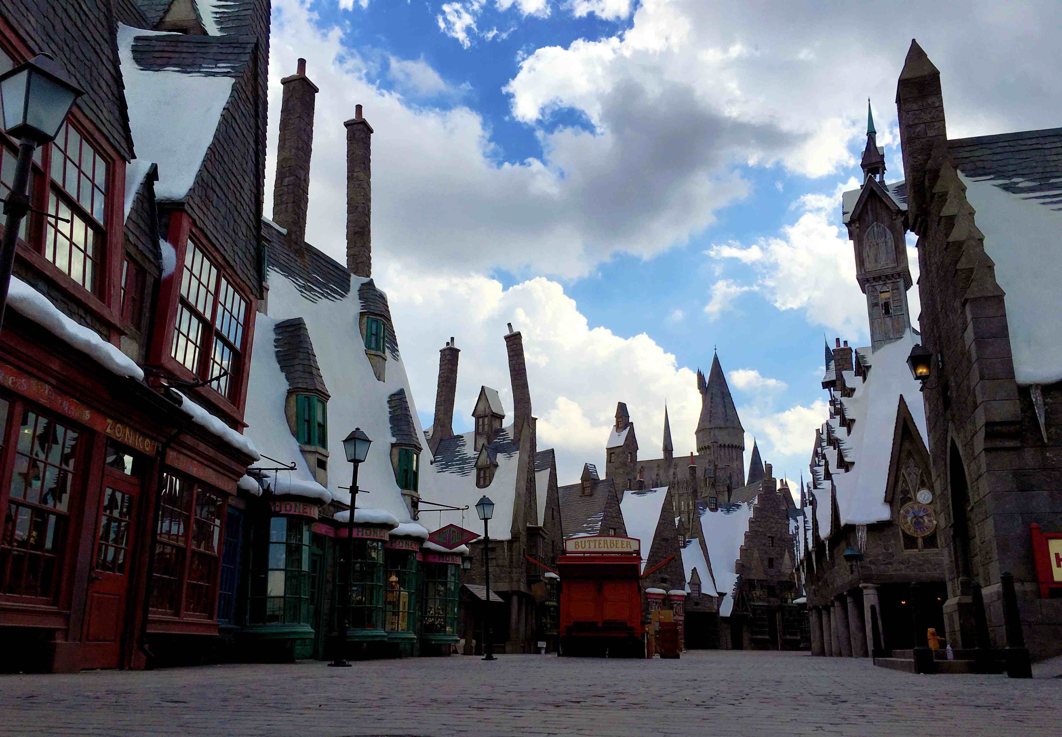 Hogsmeade village, and the Butterbeer cart