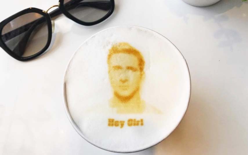 Carerra Cafe Ryan Gosling latte