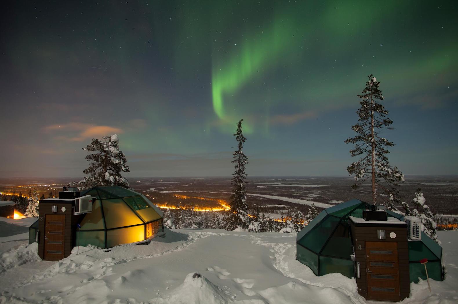 Finland's Levin Iglut Offers Northern Lights Viewings From Comfy Igloos