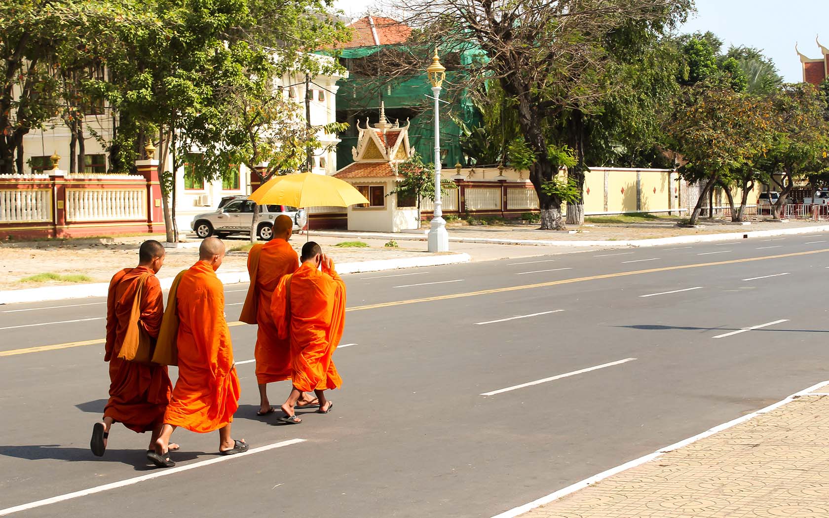 Monks in Phnom Penh, Cambodia