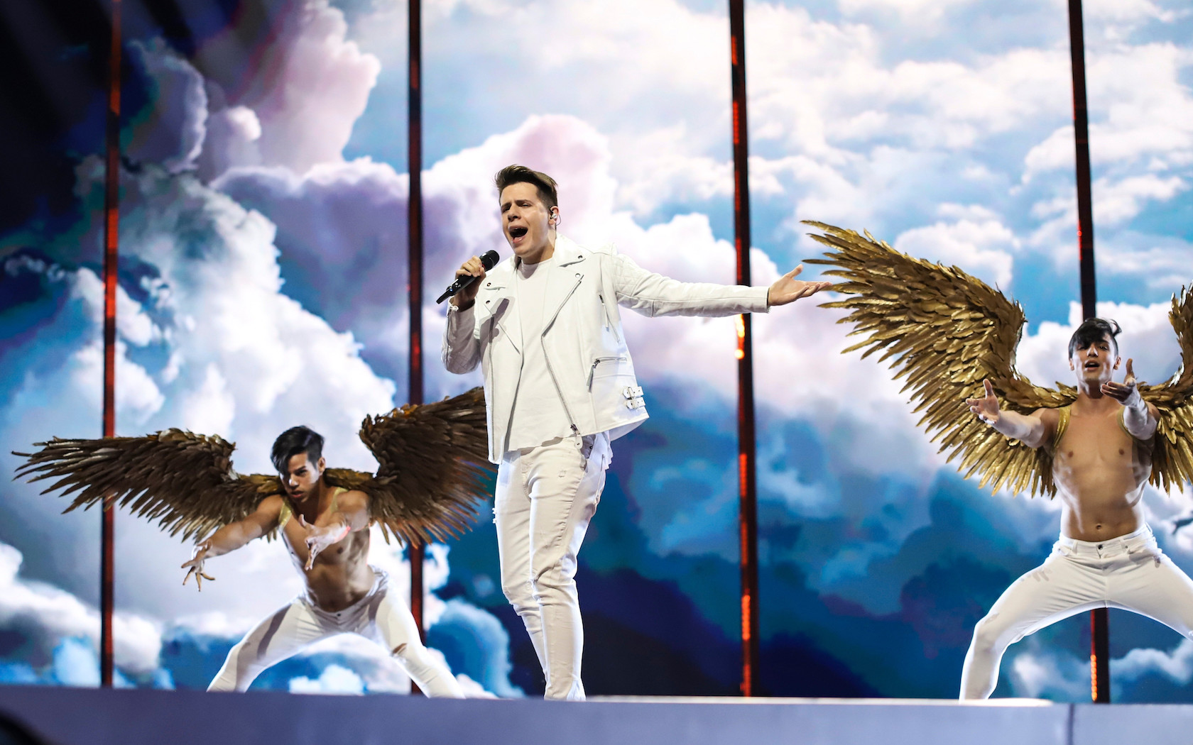 Eurovision 2019 Croatia Entry Roko rehearses before the main event of the Eurovision Song Contest 2019