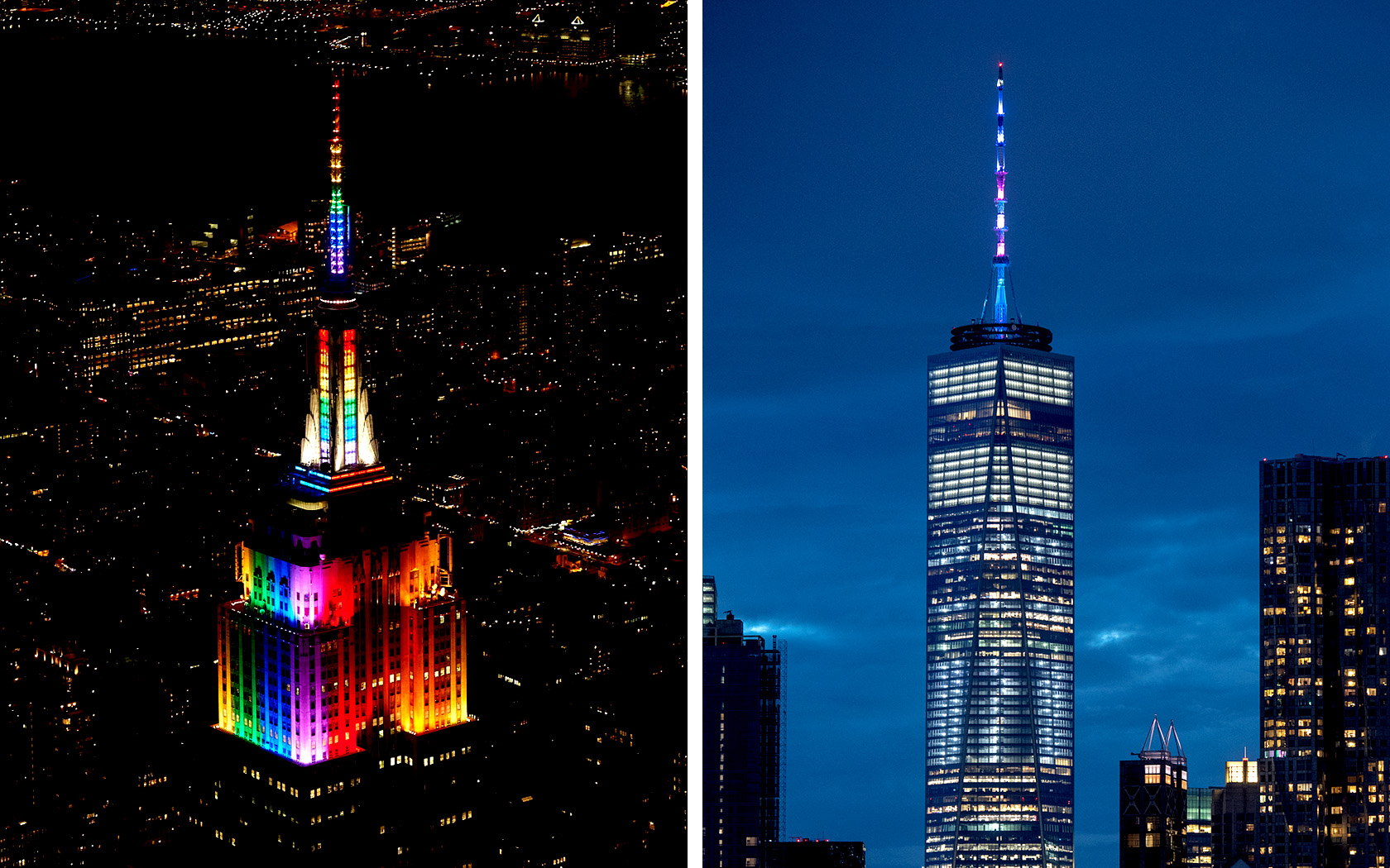 New York City world pride lights