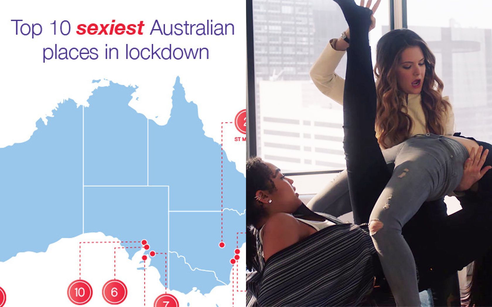 Lovehoney Sex Map revealed the sexiest cities and states in Australia for 2020.